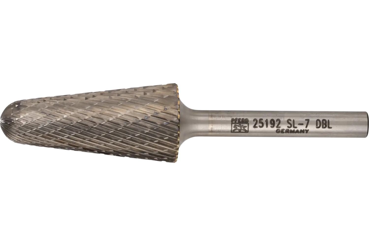 Picture of Pferd Carbide Bur SL-7 14° Taper Double Cut 3/4" x 1-1/2" x 1/4" Shank